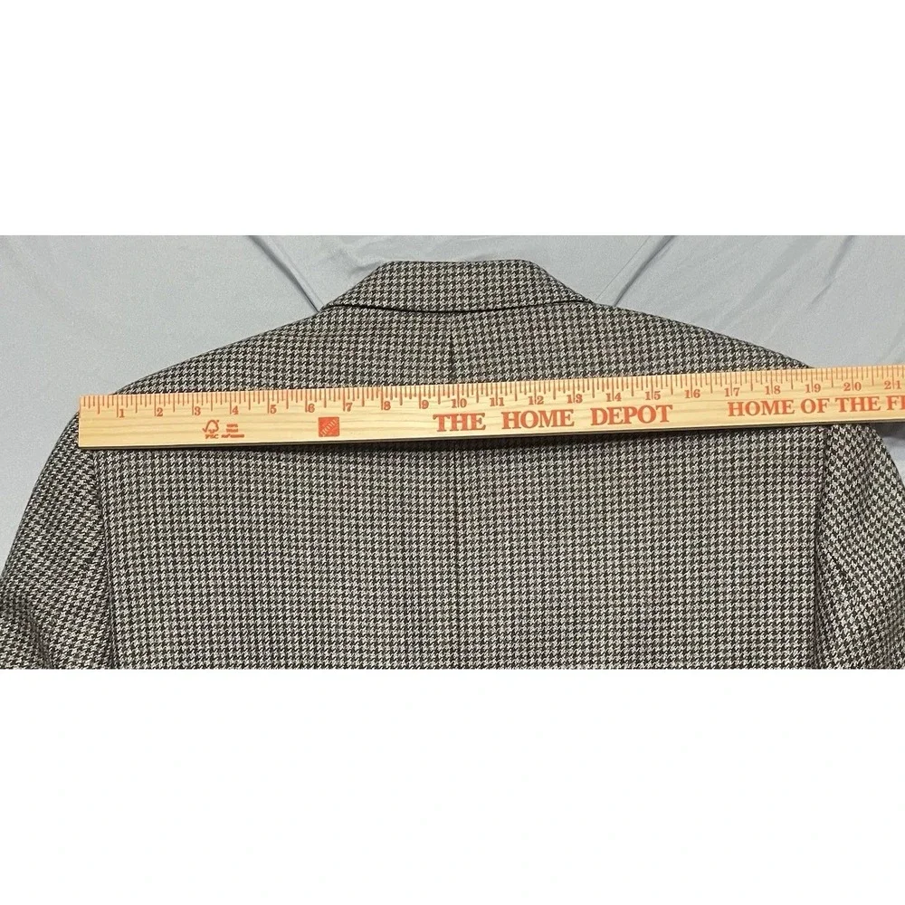 Chaps Men's Blazer Jacket SportsCoat Houndstooth 100% Lambswool Size 42R‎